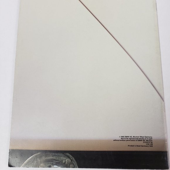 1985 BMW 524TD SPECIFICATIONS DEALERSHIP BOOK - Picture 14 of 14